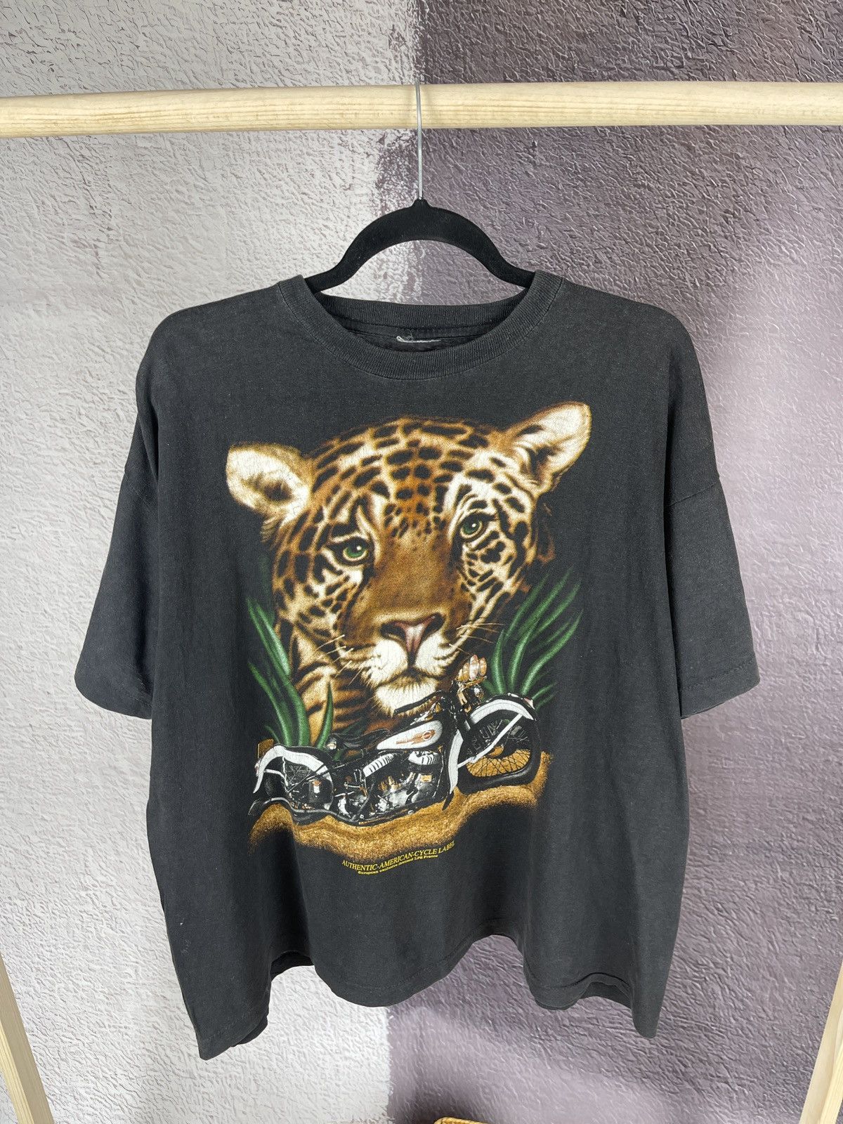 Harley Davidson Vintage 90s Authentic American cycle Label Motorcycle tee Size US L / EU 52-54 / 3 - 2 Thumbnail