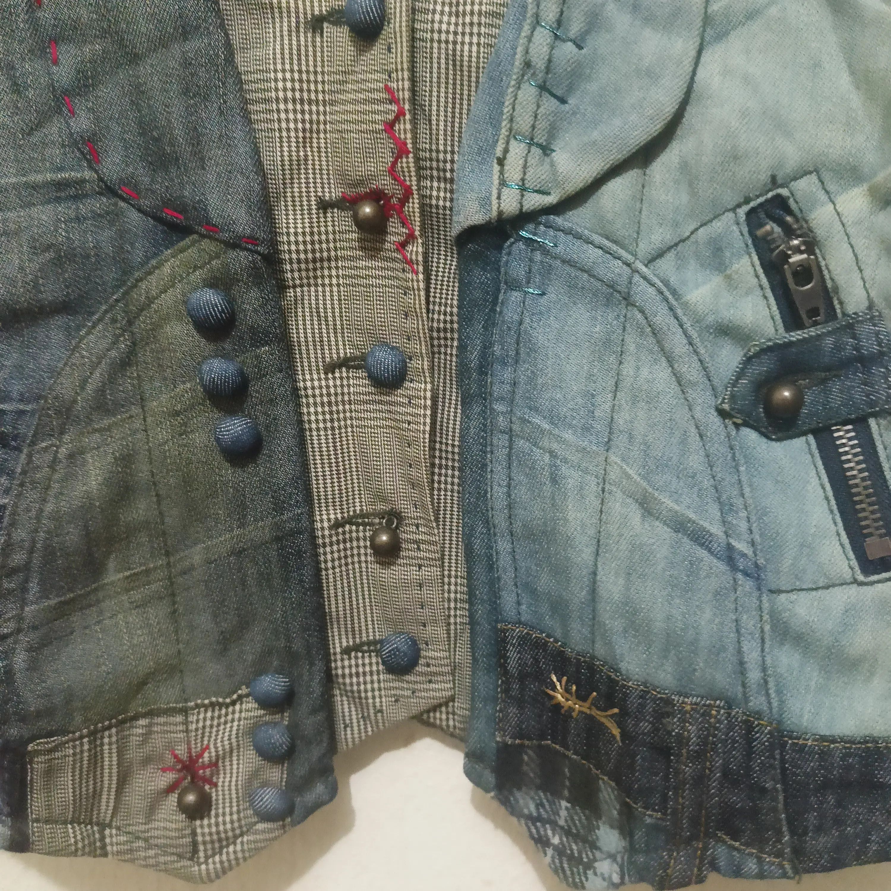 If Six Was Nine 💥Insane💥 Desigual Vests patchwork rare deisgn Size US XS / EU 42 / 0 - 4 Thumbnail