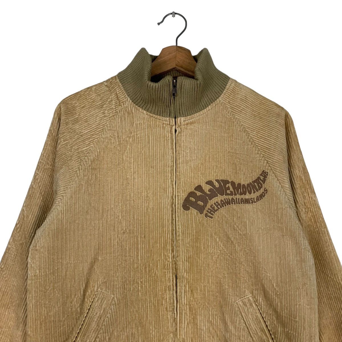 Japanese Brand BLUE MOON BLUE Big Logo Corduroy Jacket #0924-C41 Size US M / EU 48-50 / 2 - 4 Thumbnail