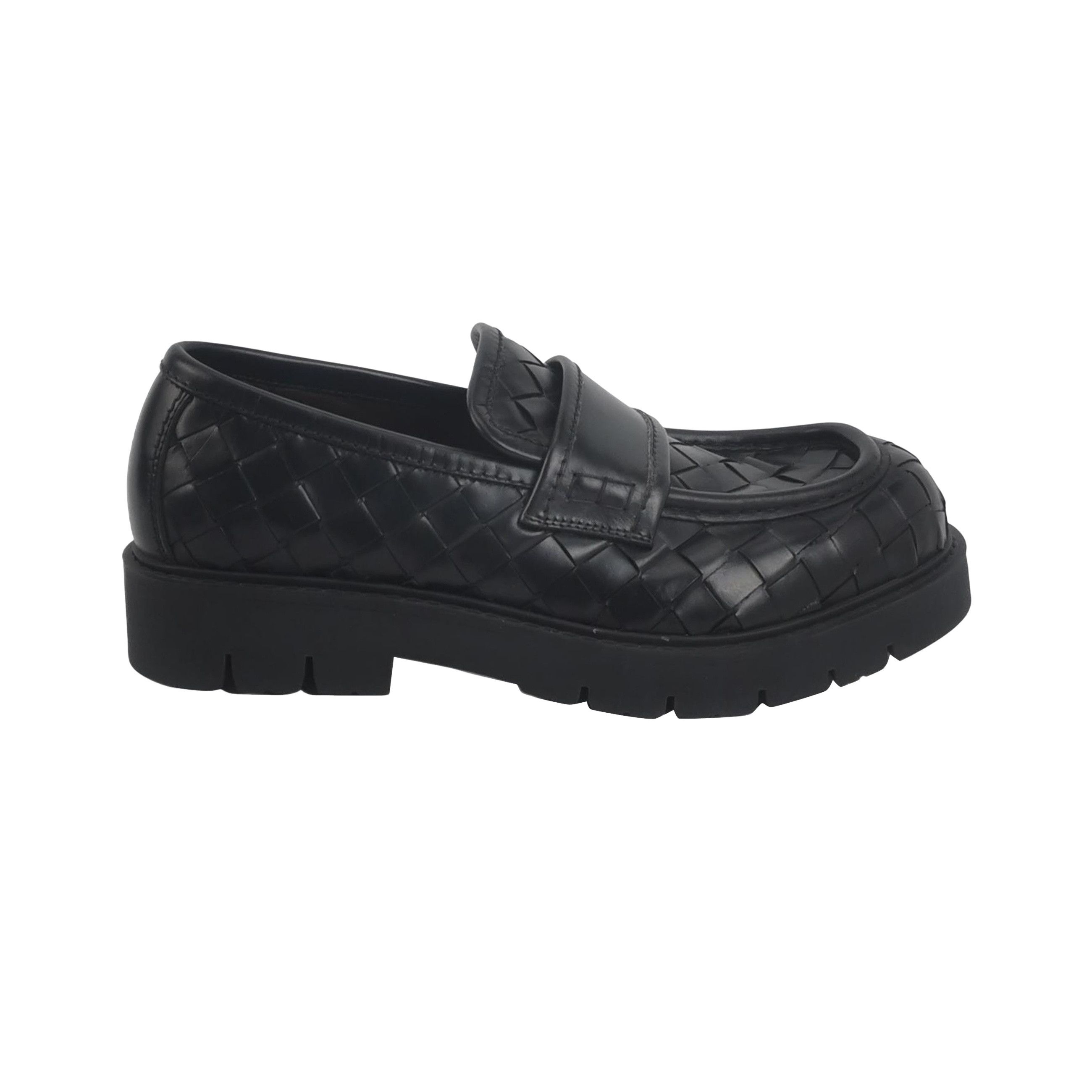 Bottega Veneta Bottega Veneta Intrecciato Leather Loafers 44 Size US 11 / EU 44 - 1 Thumbnail