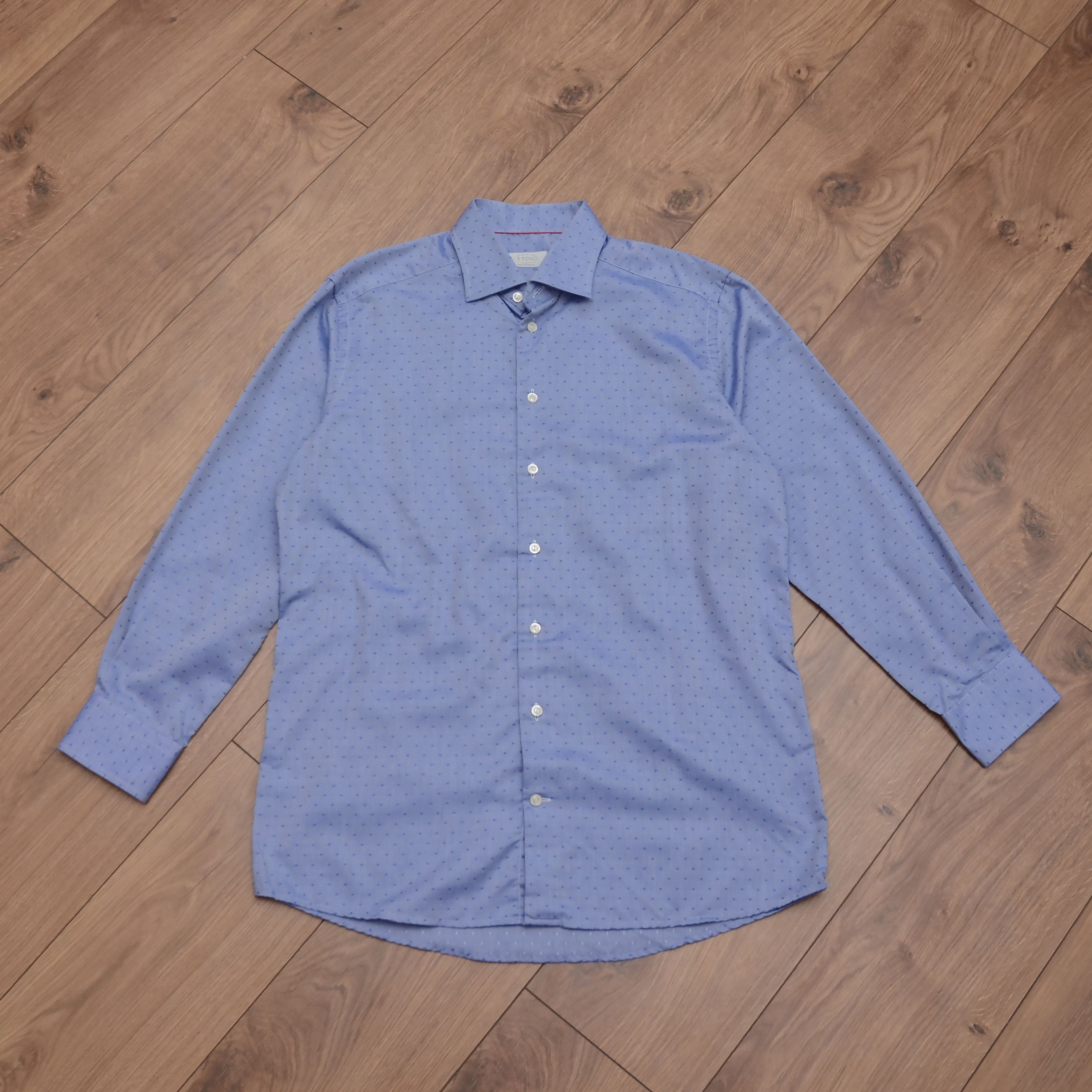 Eton Eton Contemporary Shirt size 16 41 Blue Mini Owl Print Size US L / EU 52-54 / 3 - 7 Thumbnail