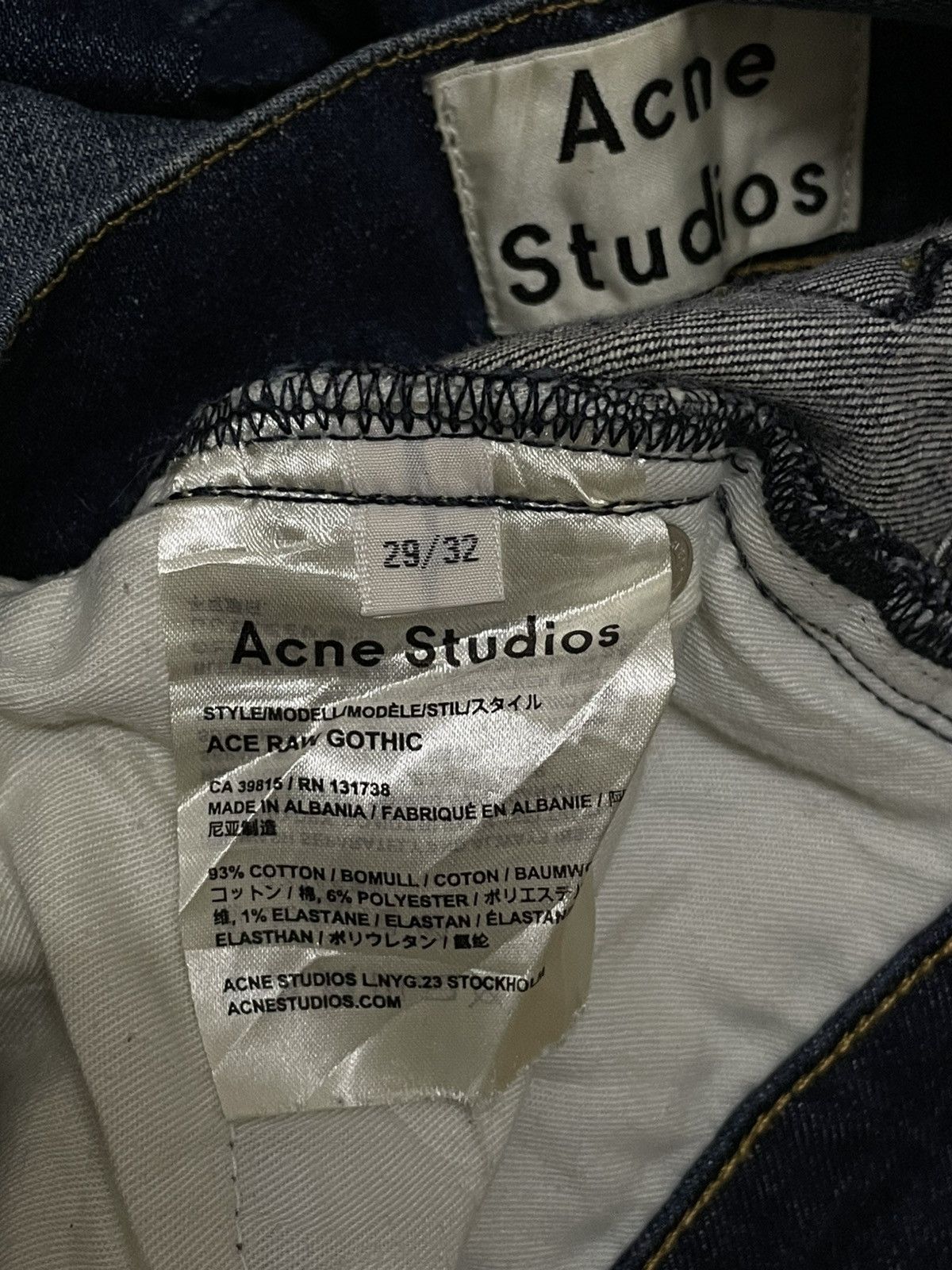 Acne Studios VINTAGE DESIGNER ACNE STUDIOS INDIGO DISTRESSED DENIM Size US 28 / EU 44 - 16 Thumbnail
