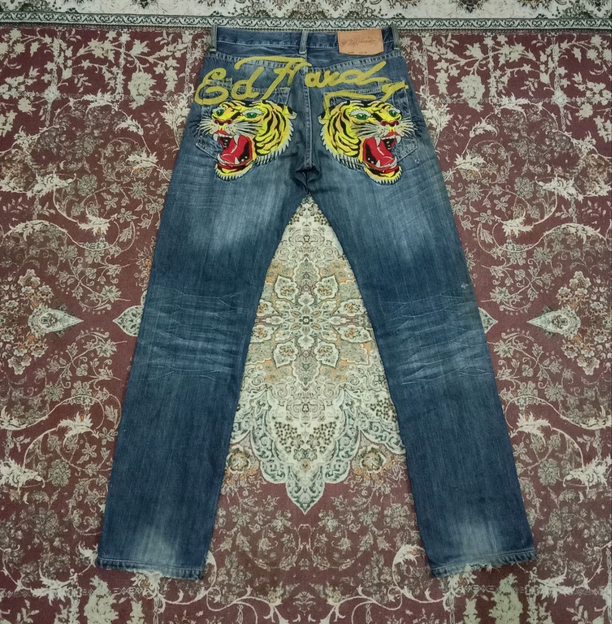 Ed Hardy Vintage Ed Hardy Tiger Embroidered Jeans Lot 2009 Size US 29 - 8 Thumbnail