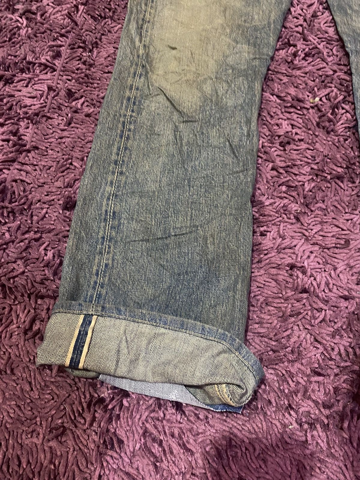 Levi's Vtg Trashed Levis 501xx BIG E 4501 WW2 Selvedge Jeans Size US 30 / EU 46 - 4 Thumbnail