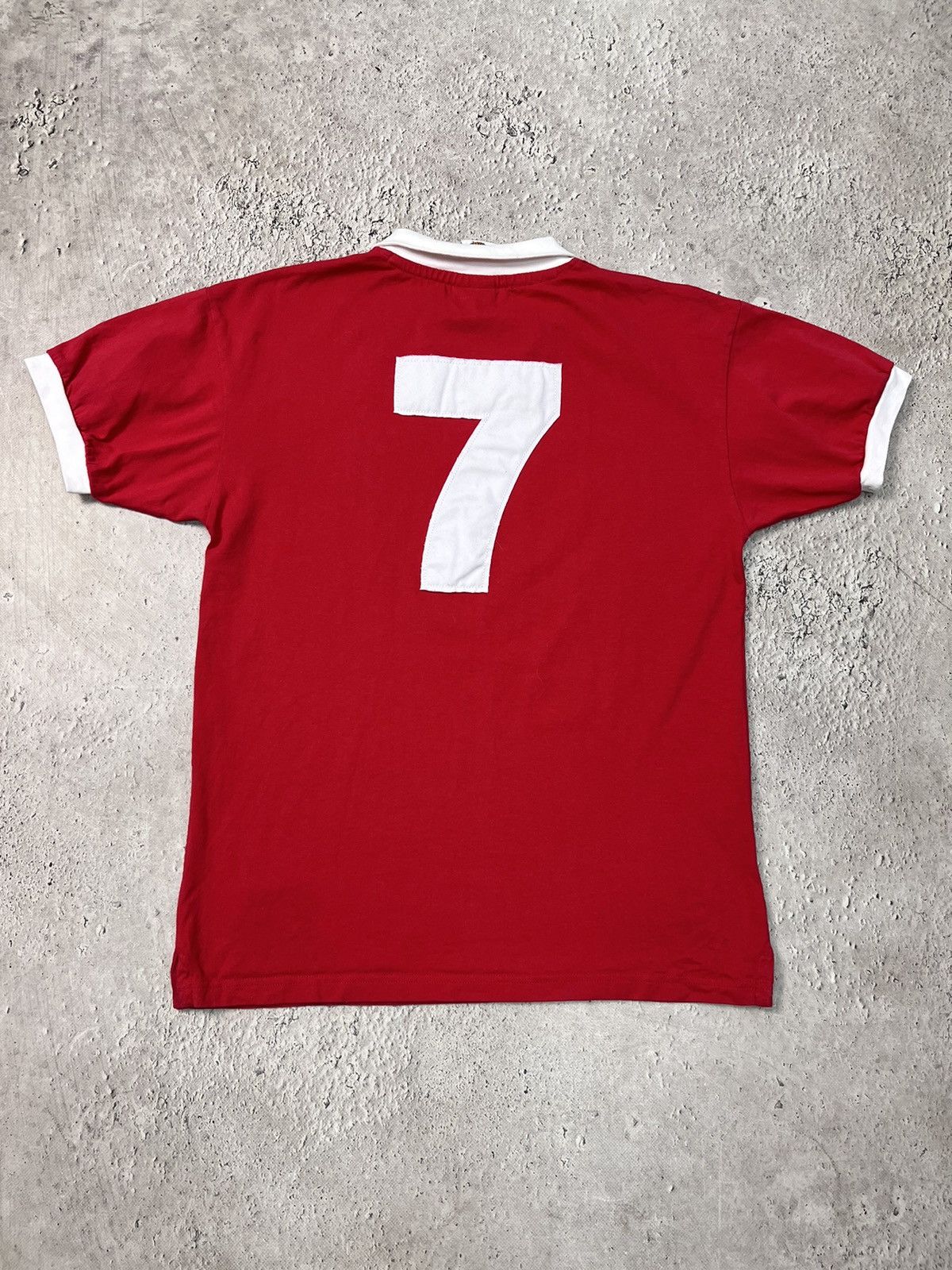 Vintage Manchester United score draw retro jersey 1977 Size US M / EU 48-50 / 2 - 8 Thumbnail