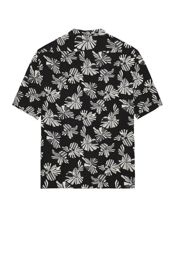 Saint Laurent Paris o1s1wg110525 601070 Shirt in Origami Print Silk Black/White Size US M / EU 48-50 / 2 - 2 Thumbnail