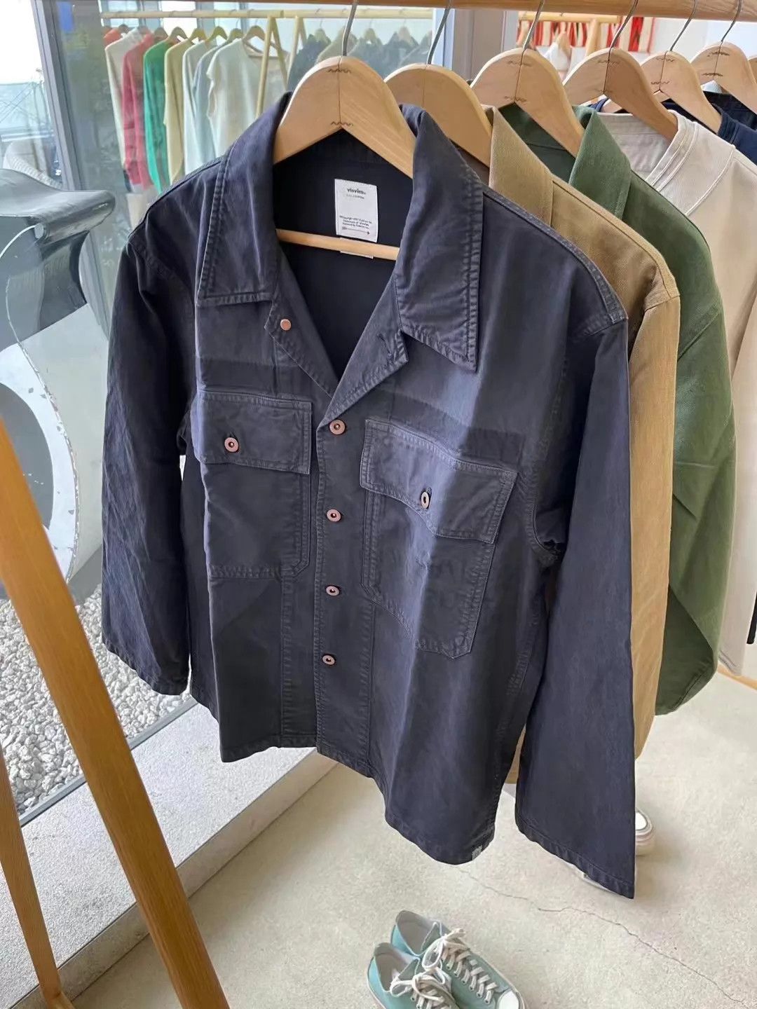Visvim VISVIM 22SS FIL Cardwell L/S DMGD Navy Shirt 3 Size US L / EU 52-54 / 3 - 9 Thumbnail