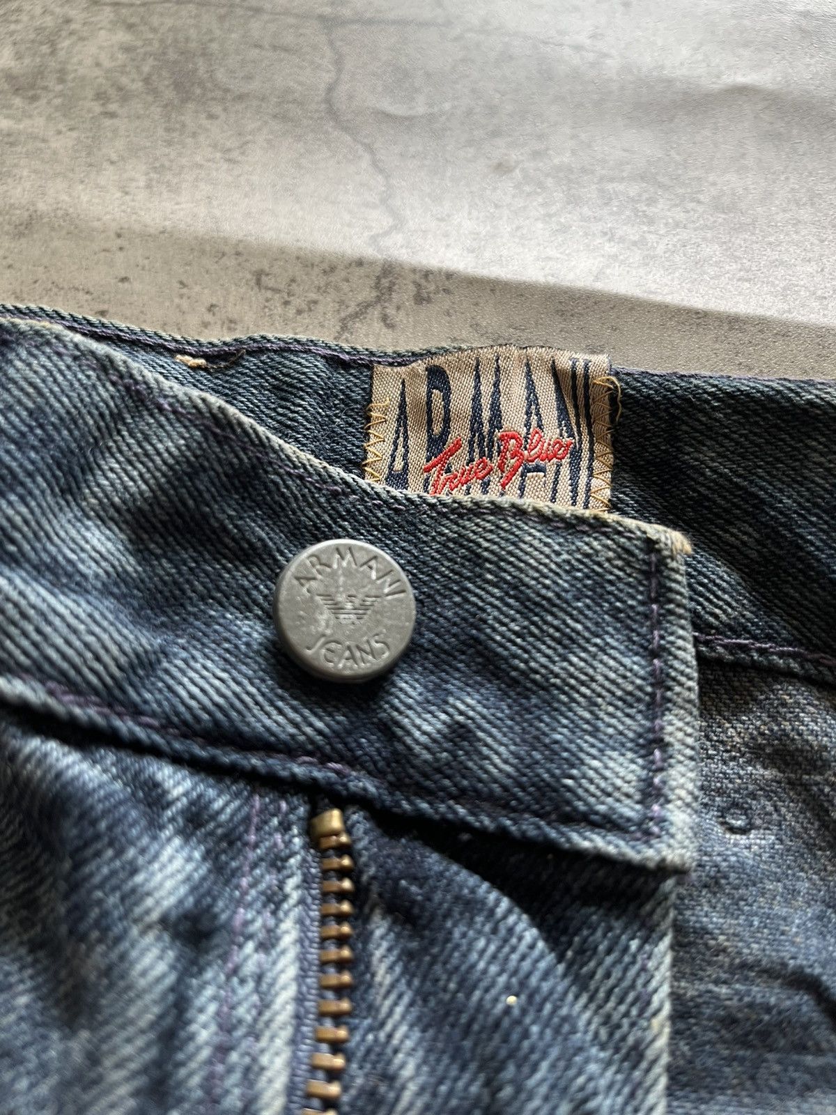 Armani Vintage Armani Jeans – Dark Blue Tapered Cut Size US 29 - 9 Thumbnail