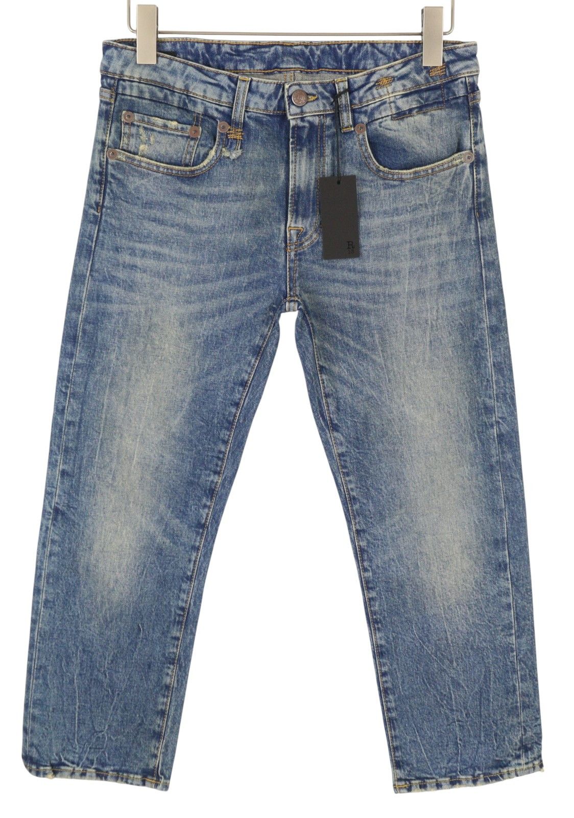 R13 BOY STRAIGHT 29 Kelly Faded Blue RRP699 87177 Size 29" - 2 Thumbnail