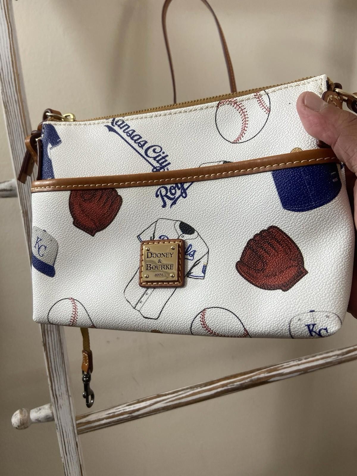 Dooney & Bourke Dooney Bourke X MLB Kansas City Royals Leather Shoulder Bag Size ONE SIZE - 2 Thumbnail
