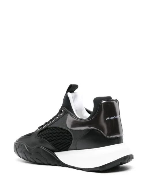 Alexander McQueen o1w1db10725 Sneake Fabris Rubb Sneaker in Black Size US 10 / EU 43 - 2 Thumbnail