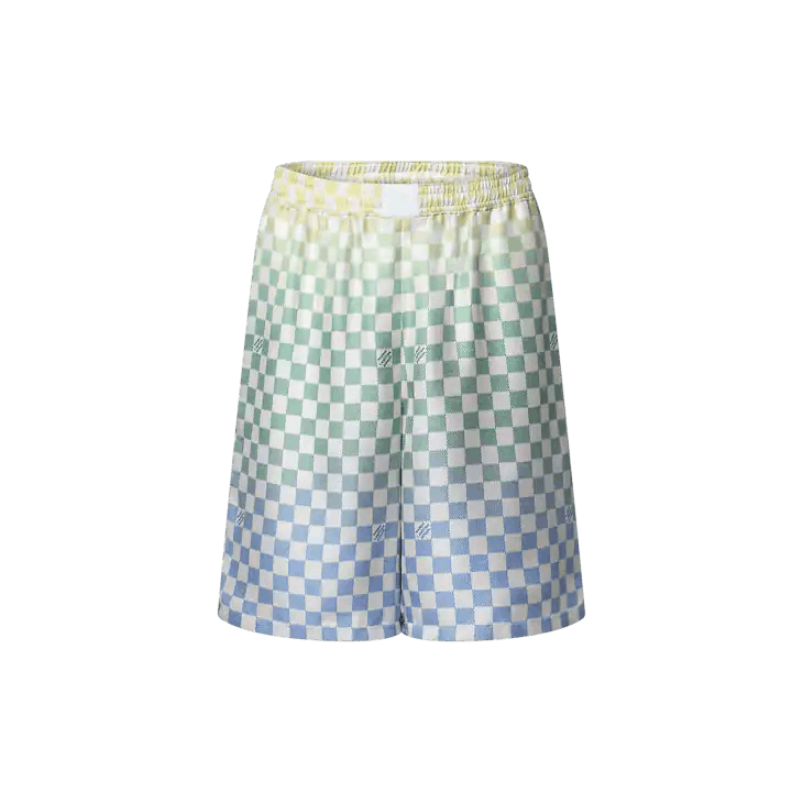 Louis Vuitton Damier Gradient Printed Silk Shorts Size US 26 / EU 42 - 1 Thumbnail