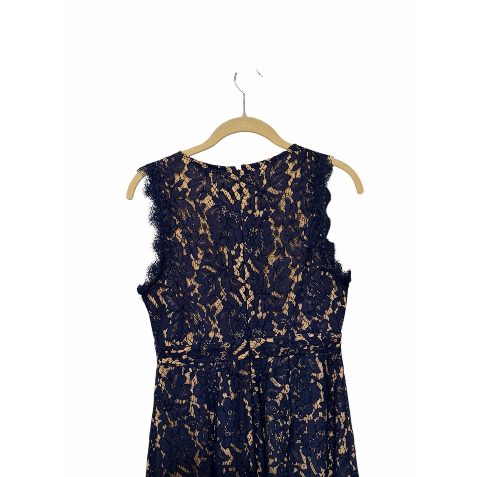 Other Darling London Blue Floral Round Neck Lace Fit Flare Dress Size M / US 6-8 / IT 42-44 - 7 Thumbnail