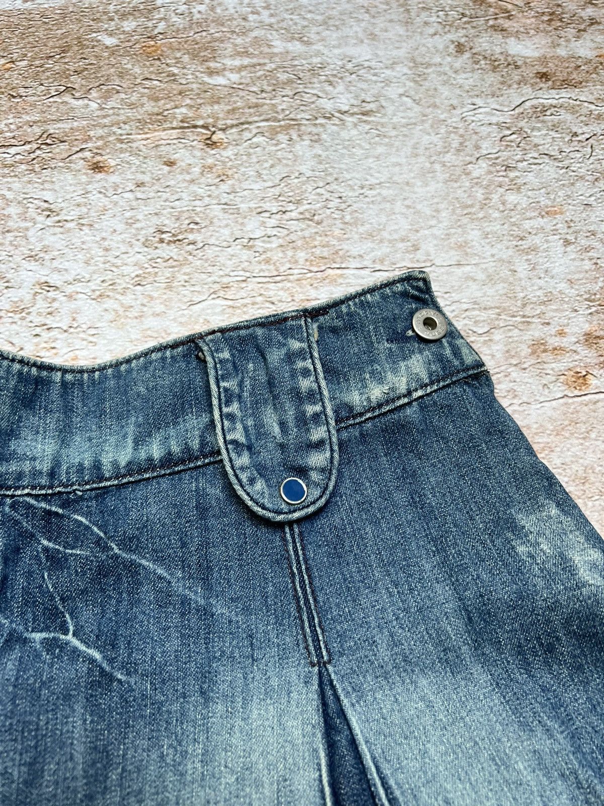 Japanese Brand × Vintage Vintage denim flare cargo skirt Size 29" - 4 Thumbnail