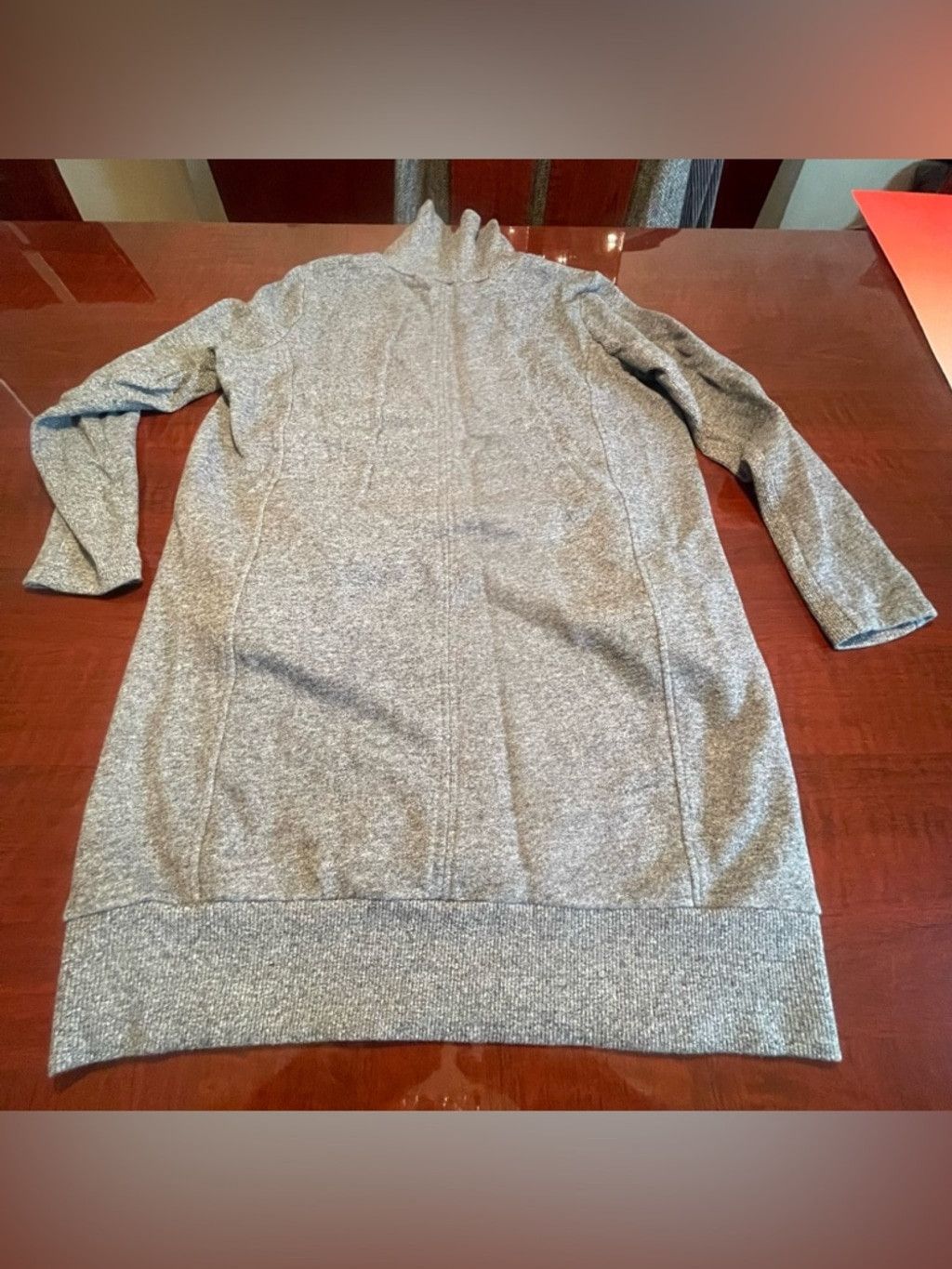 Lou & Grey Lou & Grey Turtleneck Sweatshirt Dress LP Gray Cozy Tunic Size L / US 10 / IT 46 - 9 Thumbnail