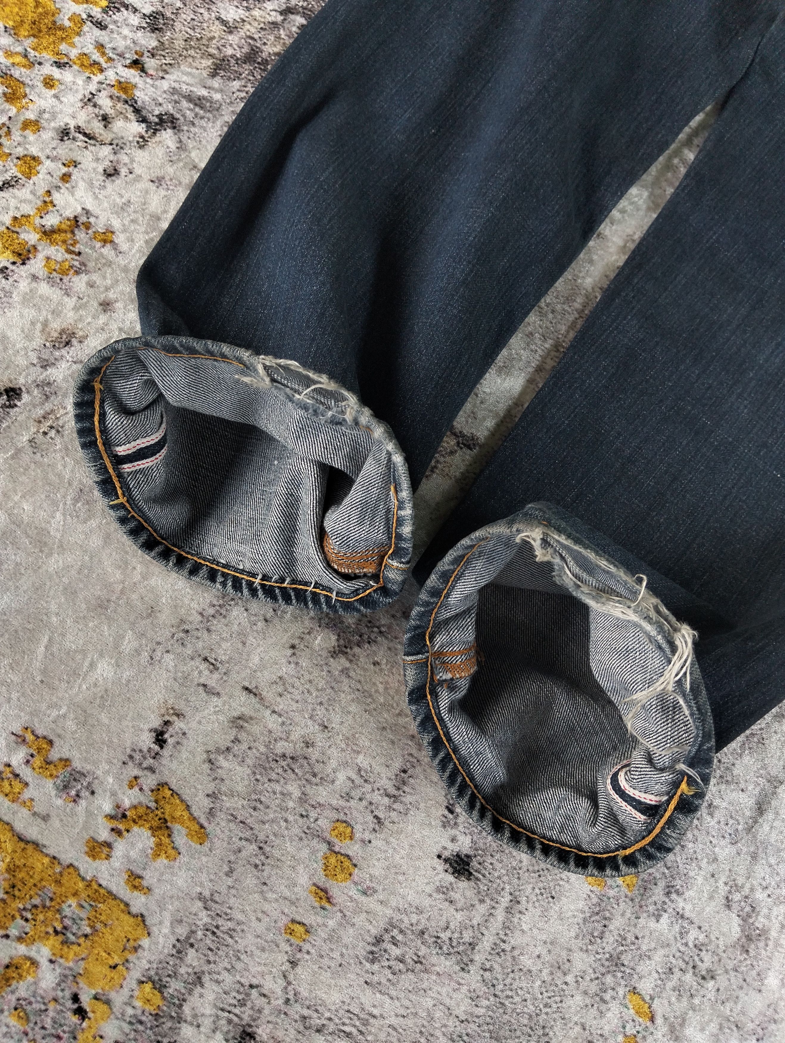 Evisu Evisu Paris Button Fly Red Line Selvedge Buckle Back Denim Size US 31 - 7 Thumbnail