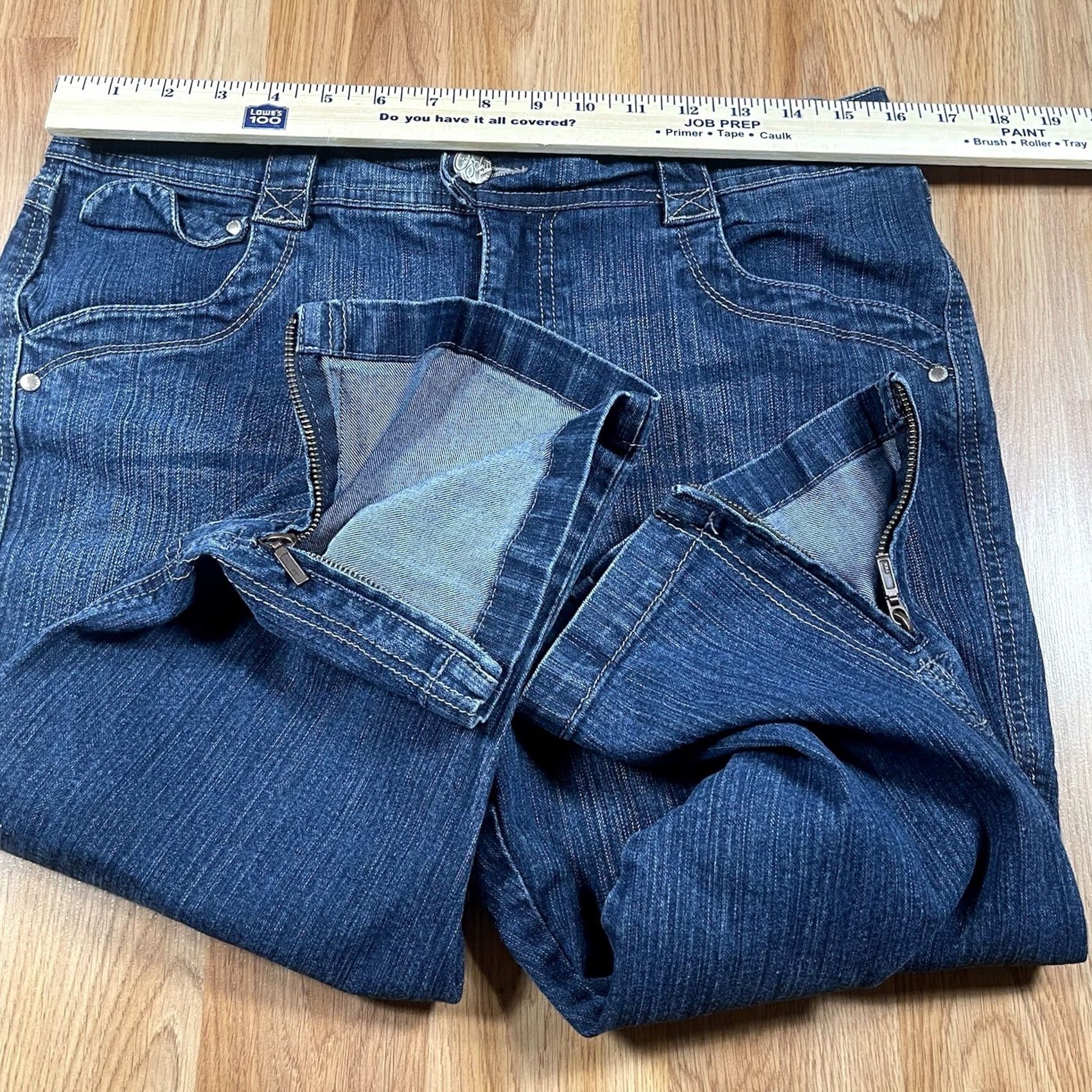 Gloria Vanderbilt Gloria Vanderbilt Denim Capri Shorts Womens 12P Petites Blue Jean Stretch Crop Size 34" / US 12 / IT 48 - 3 Thumbnail
