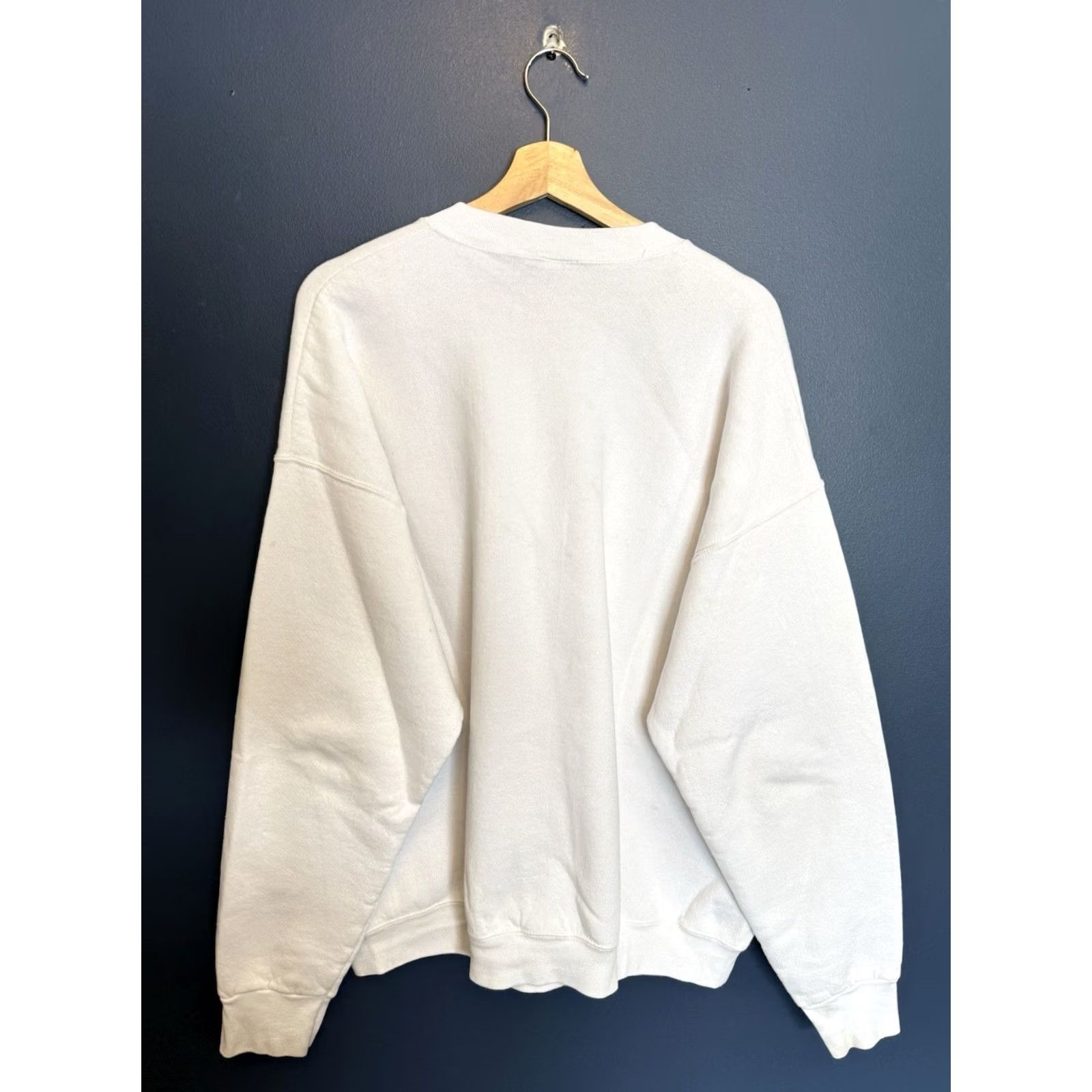 Fruit Of The Loom VINTAGE Fruit Of The Loom Sweatshirt Shirt 2XL Men White 90s Pullover Cotton Size US XXL / EU 58 / 5 - 5 Thumbnail