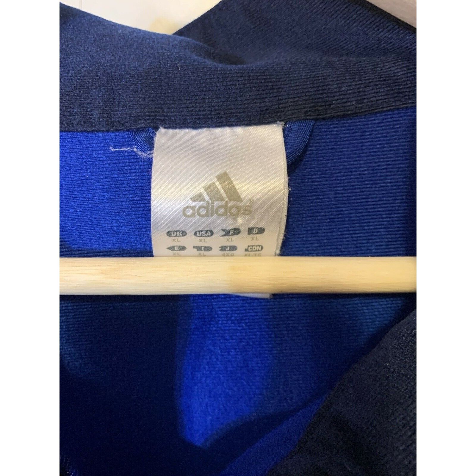 Adidas VINTAGE Adidas Full Zip Track Jacket Men’s Sz XL Blue White Size US XL / EU 56 / 4 - 2 Thumbnail