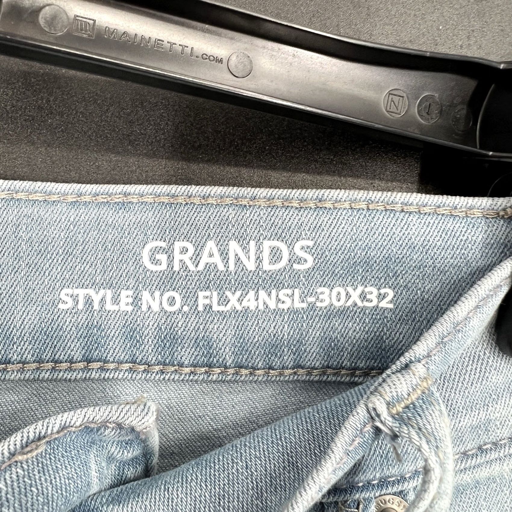 Vintage Mugsy Pants Mens 30 Blue NWT Grands Jeans 30x32 Light Wash Straight Stretch Denim Size US 30 / EU 46 - 4 Thumbnail