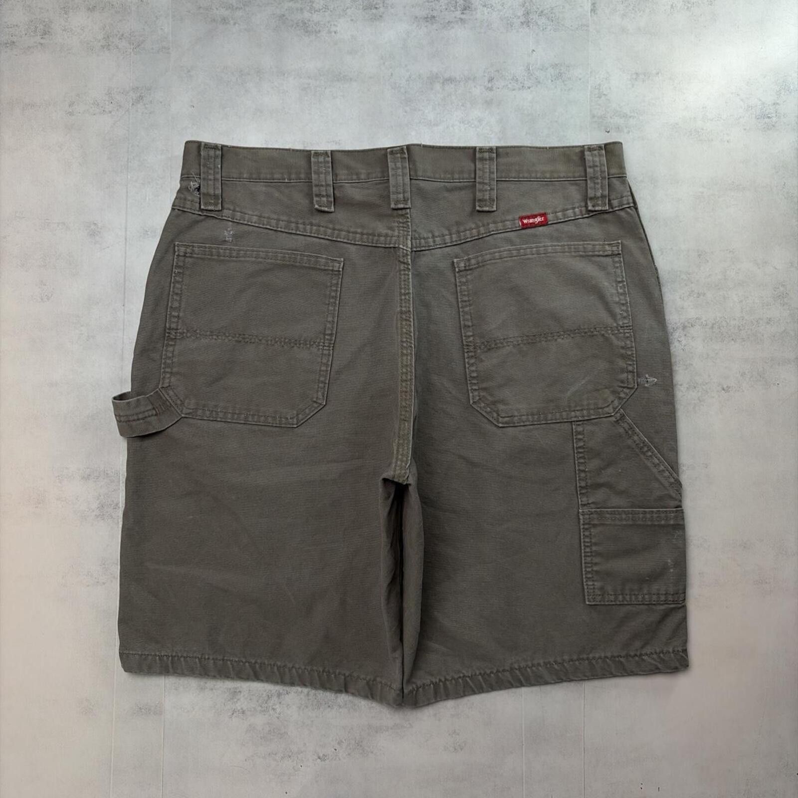 Dickies Y2K Olive Green Dickies Carpenter Baggy Distressed Shorts Size US 34 / EU 50 - 1 Thumbnail