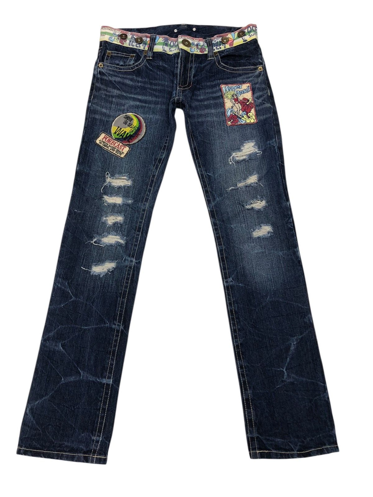 HYPER BEACH DISTRESSED DENIM SKINNY JEANS