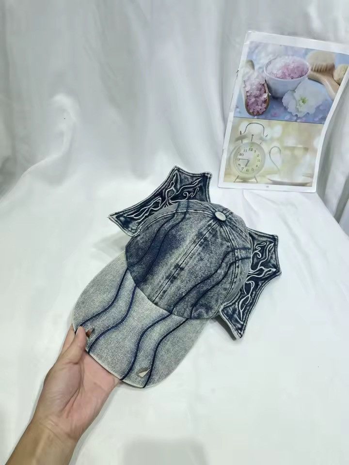 Japanese Brand Washed Blue Denim Dragon Punk Baseball Cap Size ONE SIZE - 4 Thumbnail