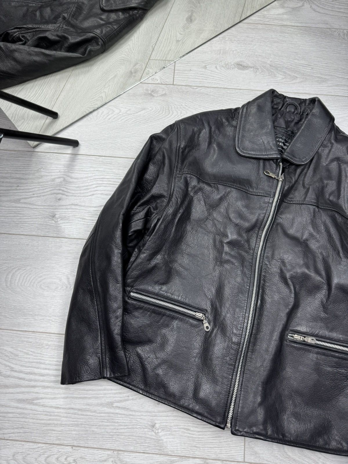 Leather Vintage Avantgarde Biker Cropped Leather Jacket Size US S / EU 44-46 / 1 - 2 Thumbnail