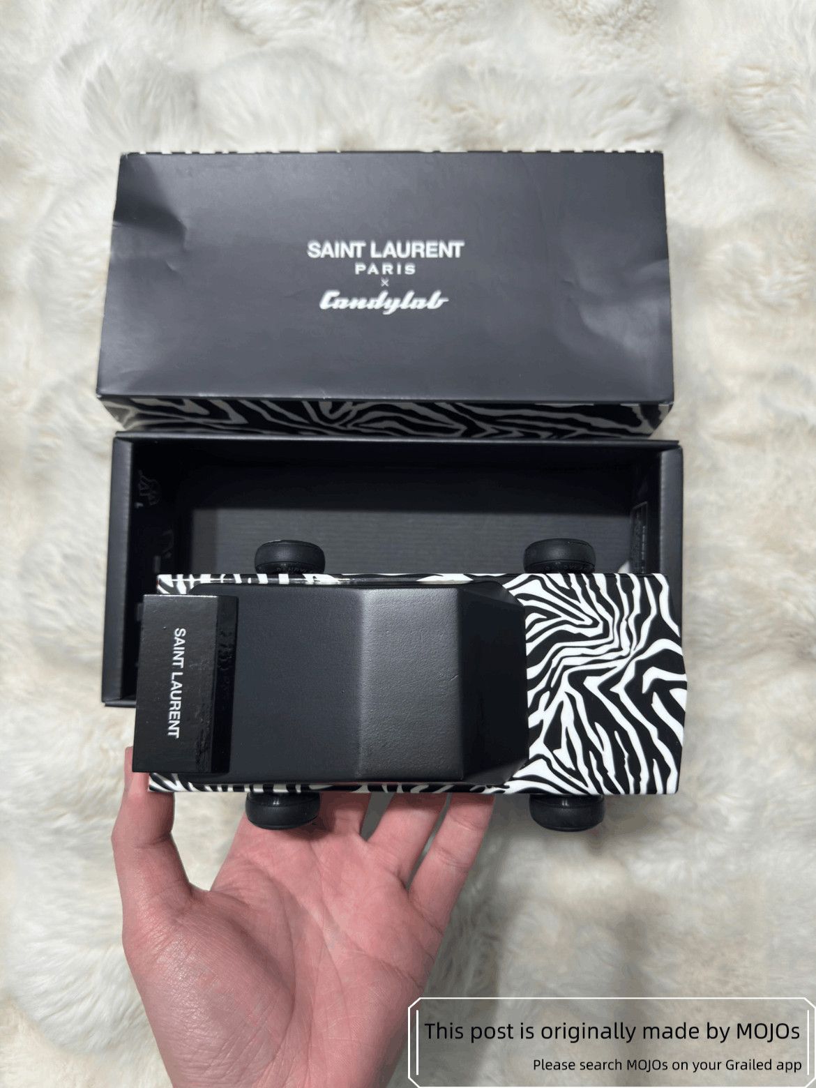 Saint Laurent Paris Saint Laurent Paris Zebra Pattern Wood Car Model Size ONE SIZE - 2 Thumbnail