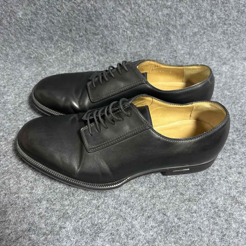 Gucci GUCCI Stylish Black Leather Dress Shoes for Men 0079 Size US 8 / EU 41 - 1 Thumbnail