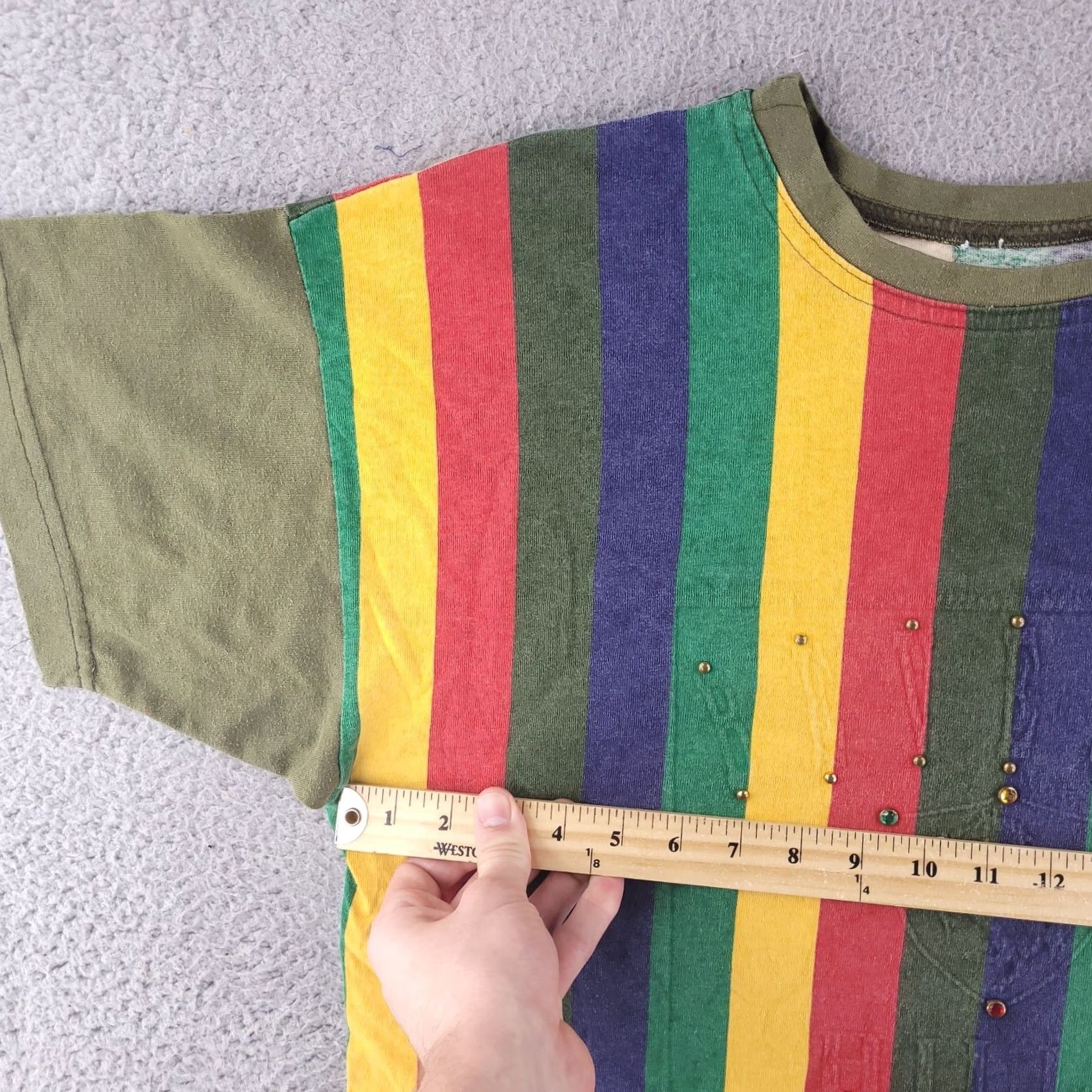 Vintage VINTAGE Beverly Hills Shirt Mens L Retro Vertical Stripe Short Sleeve Tee Size US L / EU 52-54 / 3 - 6 Thumbnail