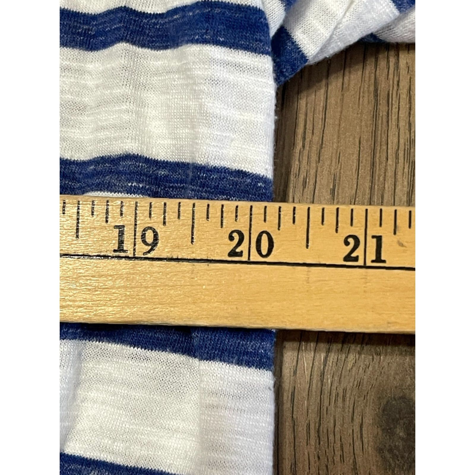 Vintage Soma Sweater Cardigan, Women's L, White Blue Striped Open, Regular Fit, Casual, 3-Season Womens Size L / US 10 / IT 46 - 5 Thumbnail