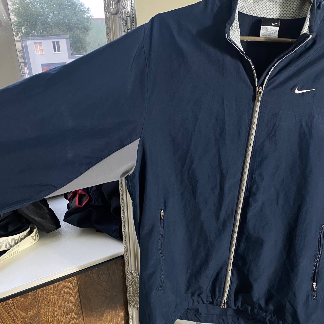 Nike Vintage Y2K Navy Nike Track Jacket Zip Up Nylon Windbreaker Size US M / EU 48-50 / 2 - 3 Thumbnail