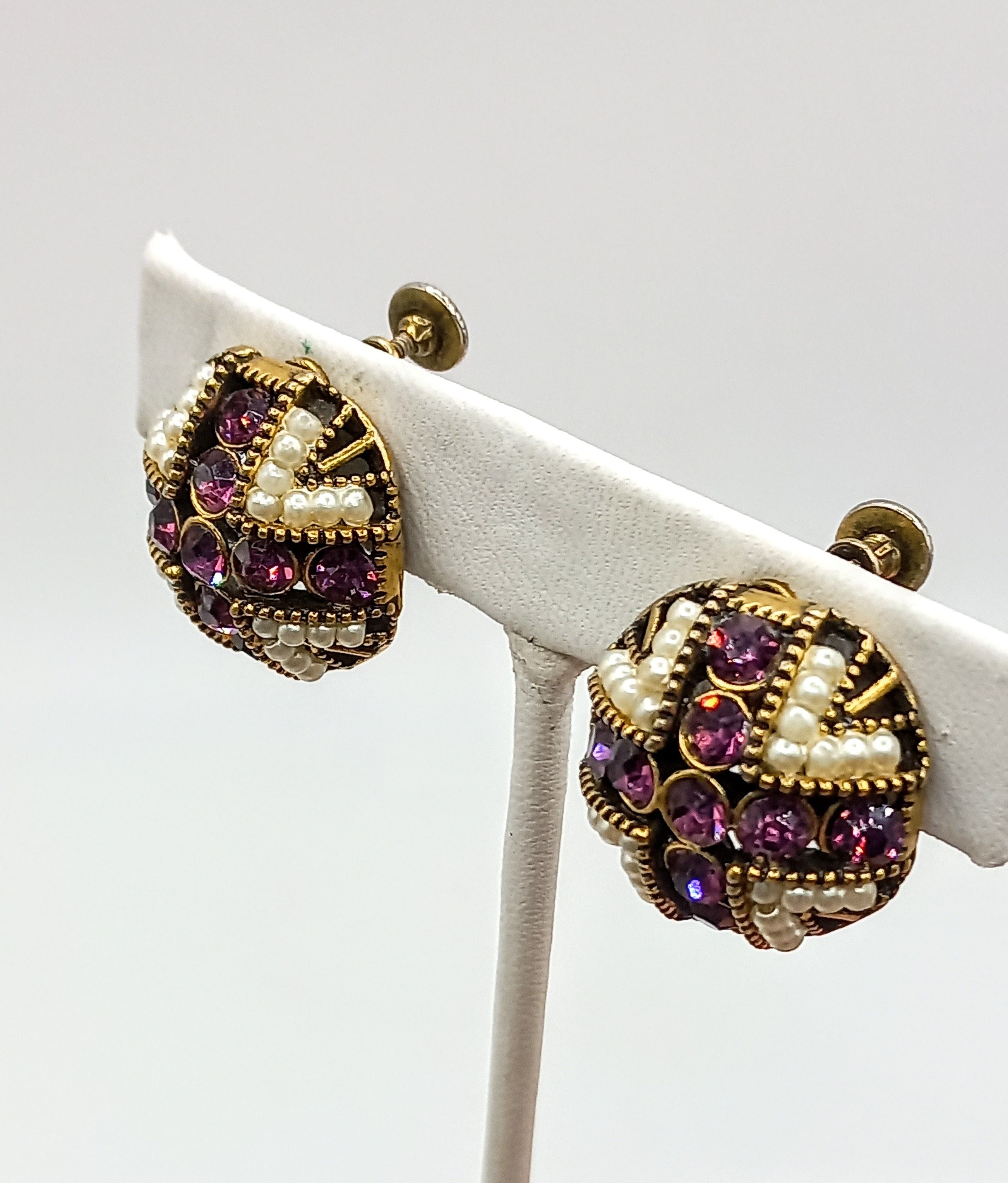 Other Vintage 1954 Hollycraft Clip On Earrings Size ONE SIZE - 4 Thumbnail