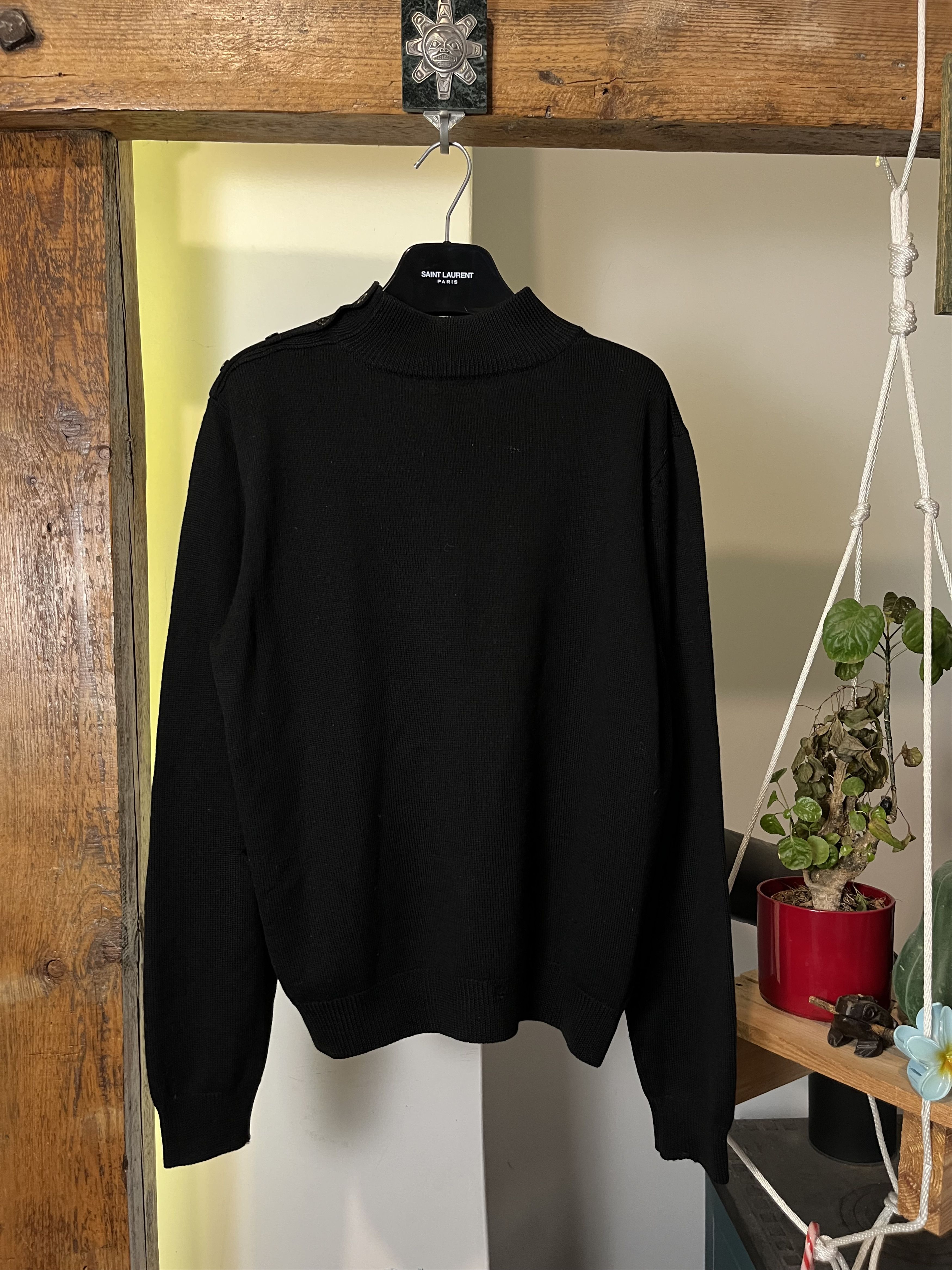 Designer × Dries Van Noten × Japanese Brand Dries Van Noten Archive Black Buttons Merino Wool Knitwear Size US XL / EU 56 / 4 - 2 Thumbnail