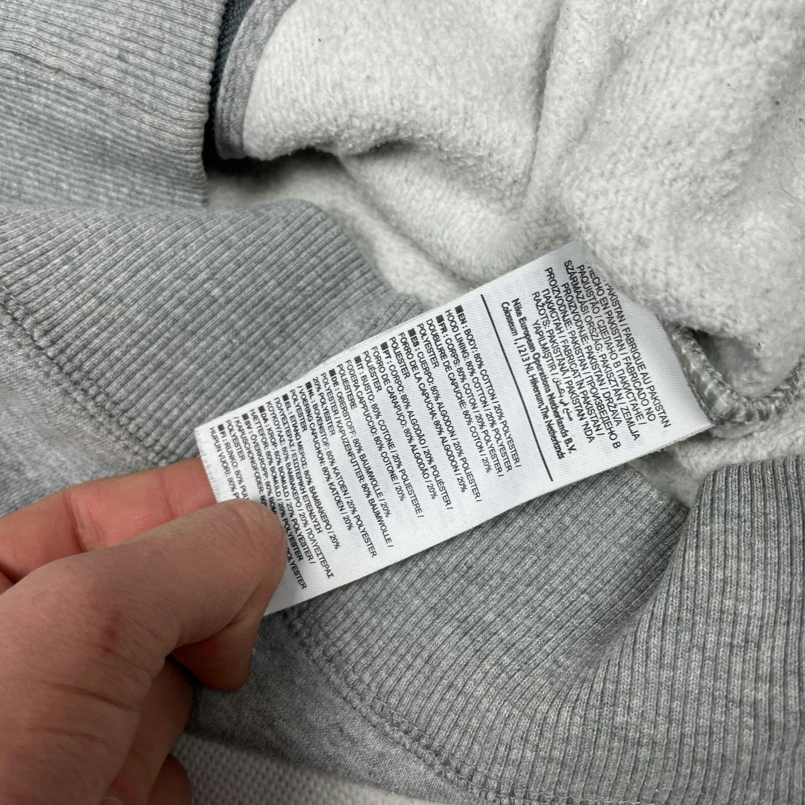 Nike × Vintage Nike Men's Heather Gray Fleece Lined Full Zip Hoodie Medium Size US M / EU 48-50 / 2 - 10 Thumbnail