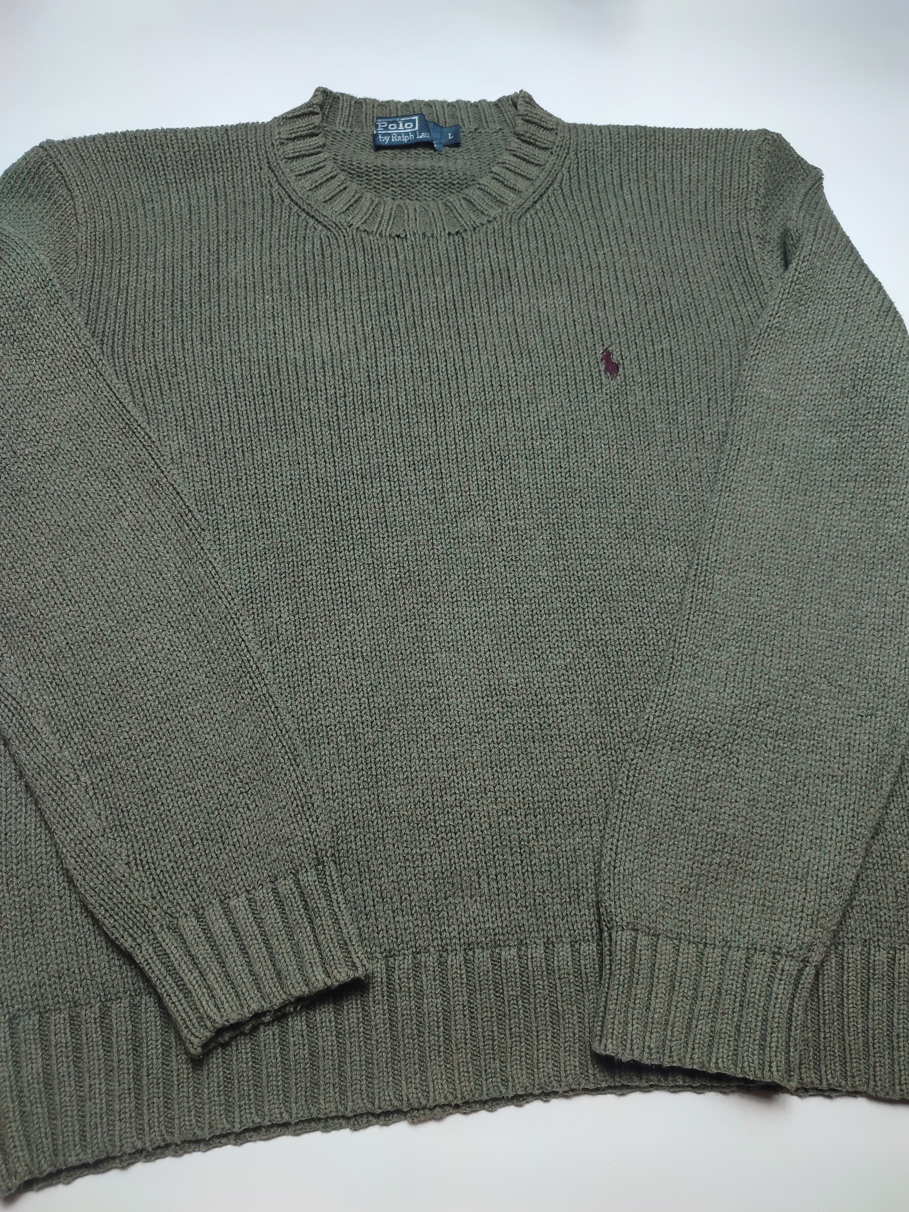 Polo Ralph Lauren Polo Ralph Knit Army Green Sweater Size US L / EU 52-54 / 3 - 14 Thumbnail