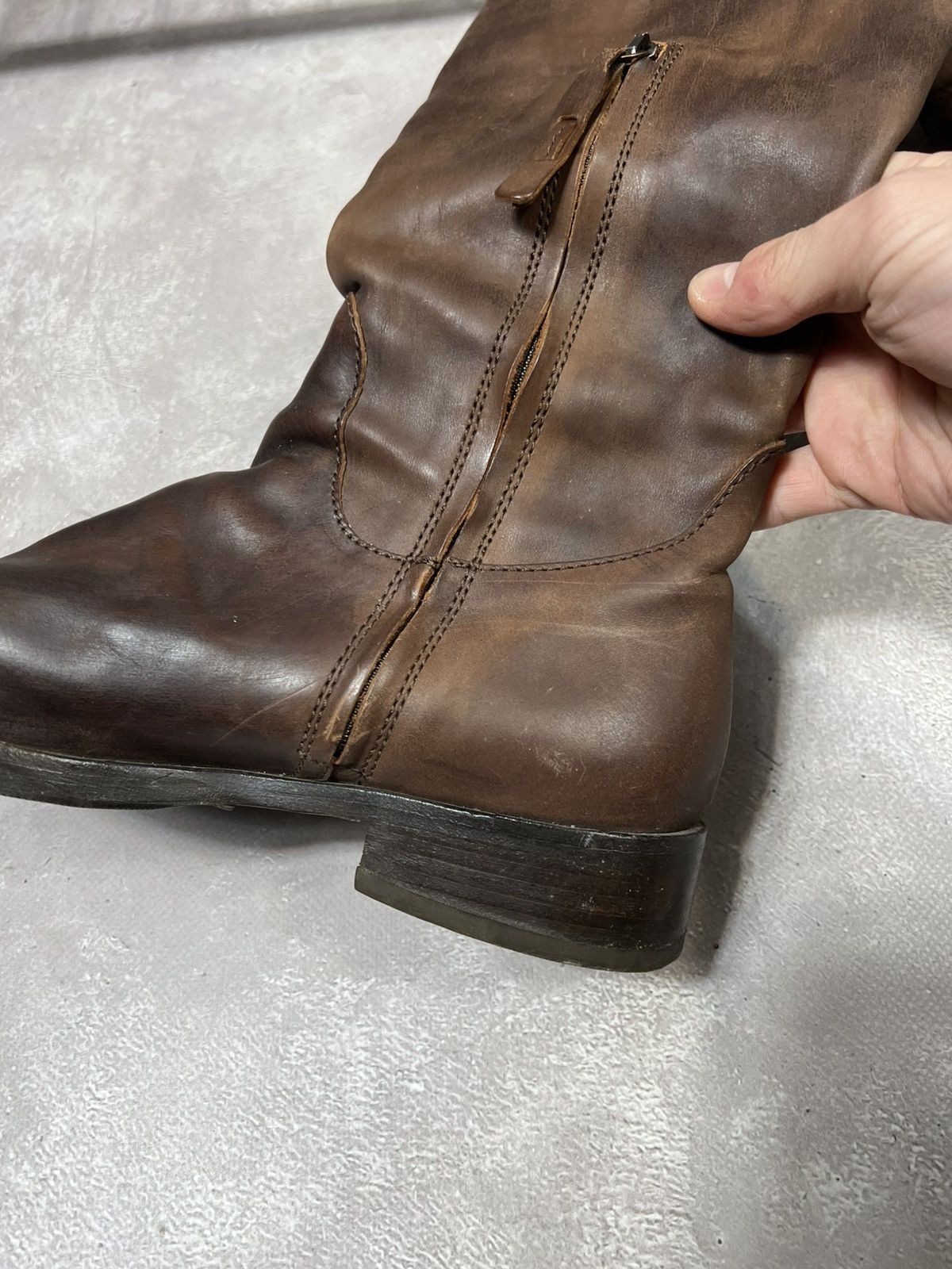 Brunello Cucinelli Vintage Brunello Cucinelli Leather Hight Boot Size US 7.5 / IT 37.5 - 7 Thumbnail
