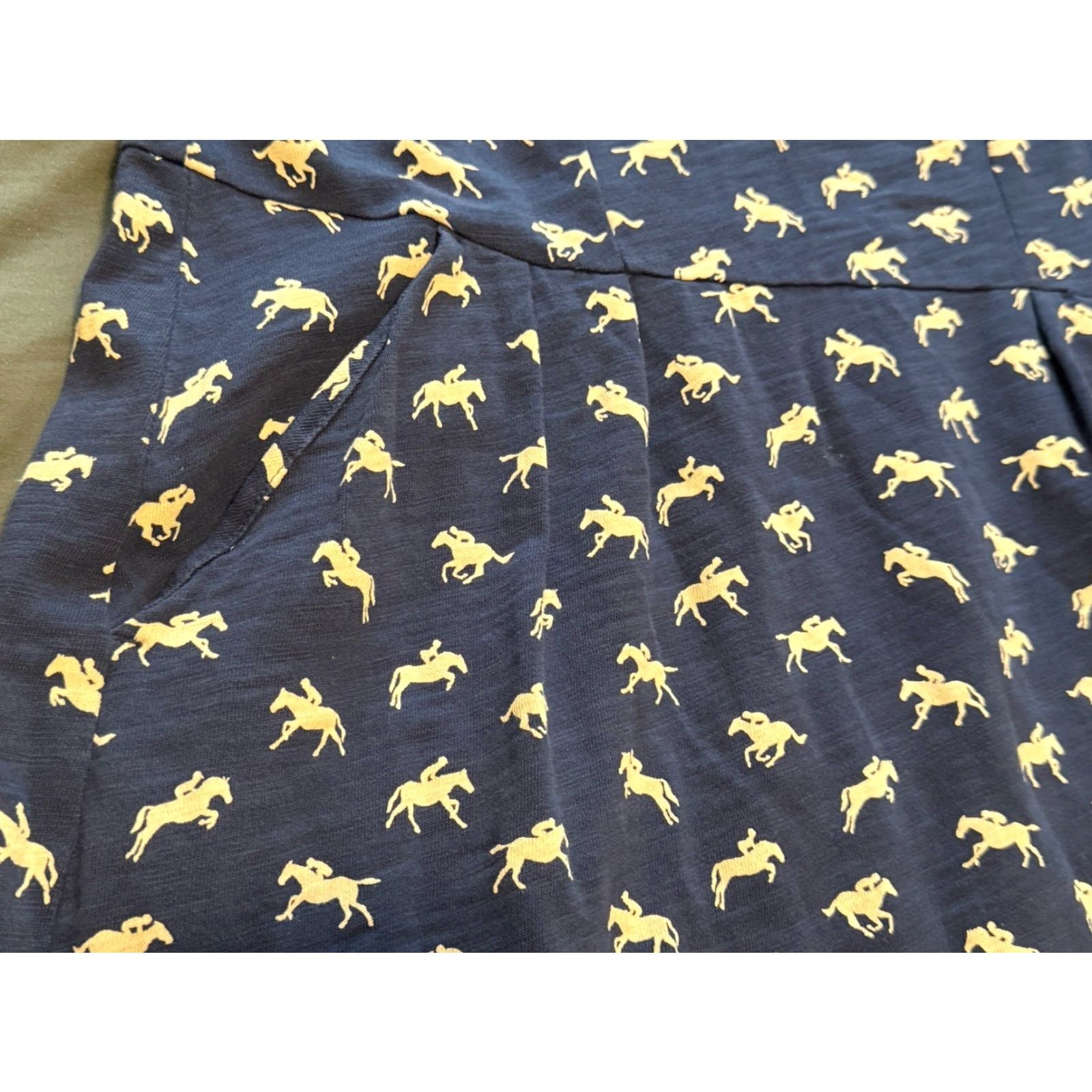 Boden Boden Phoebe Jersey Horse Printed Equestrian Dress Navy Blue 10R Womens Size L / US 10 / IT 46 - 5 Thumbnail