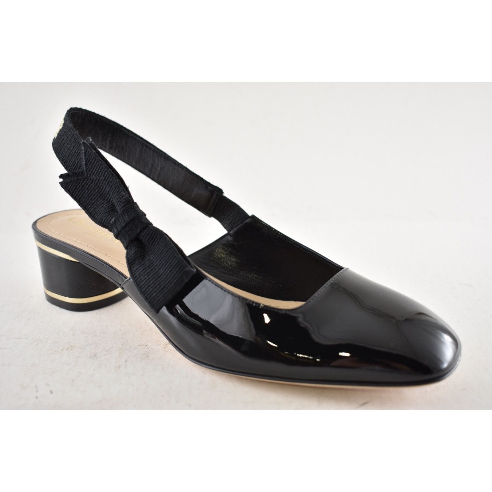 Dior Dior Miss Dior Paris Black Patent Bow Slingback Strap Size US 8.5 / IT 38.5 - 6 Thumbnail
