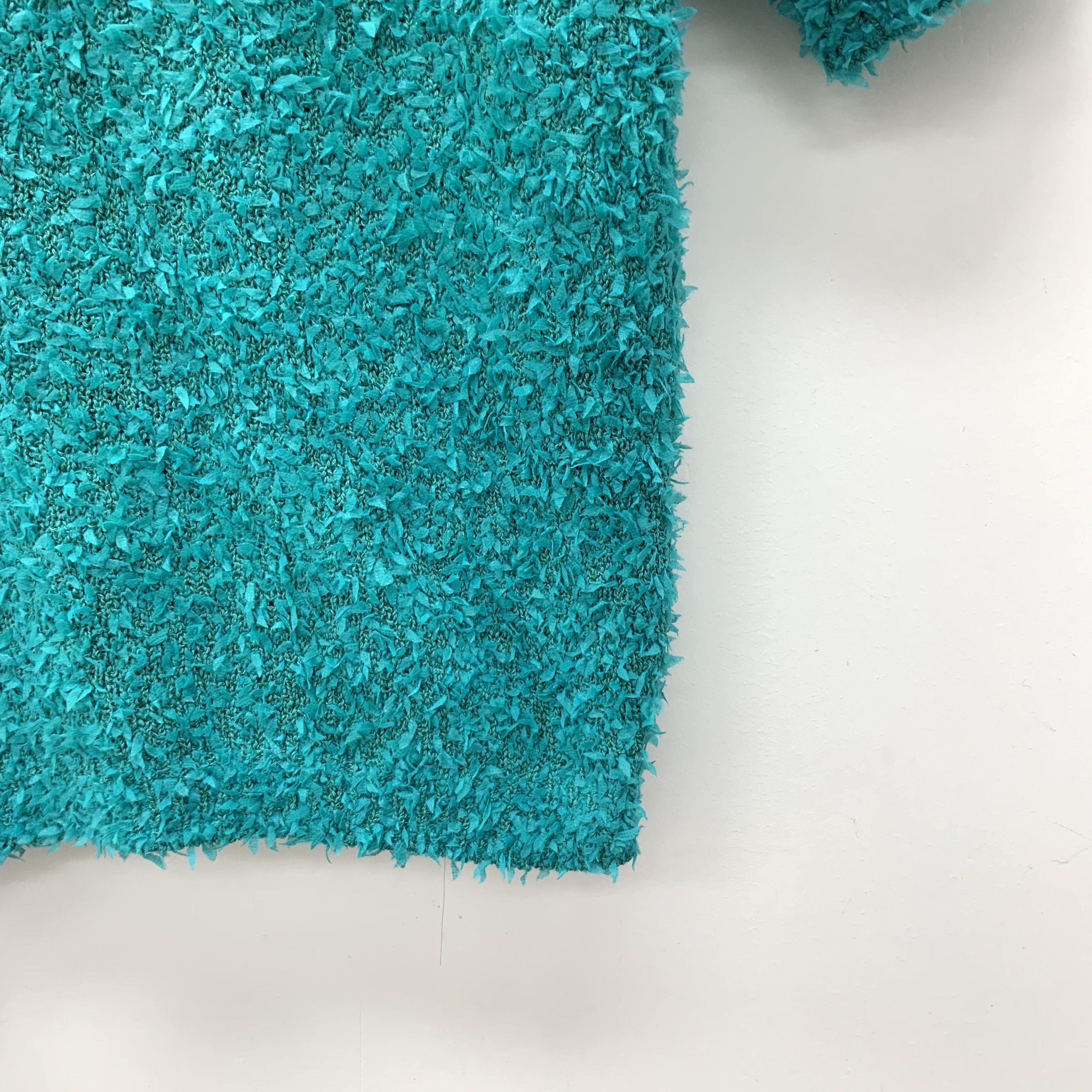 Gucci Gucci Blue Tweed-Knit Crew Neck Short-Sleeve Top (Size S) Size S / US 4 / IT 40 - 4 Thumbnail