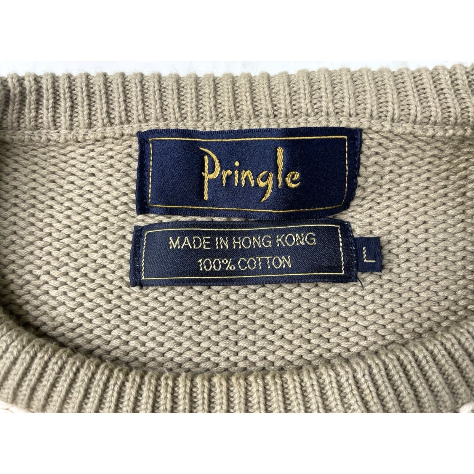 Pringle Of Scotland Pringle of Scotland Sweater Pullover Knit Crew Neck Cable-Knit Multicolor Cotton Mens Large L Size US L / EU 52-54 / 3 - 2 Thumbnail
