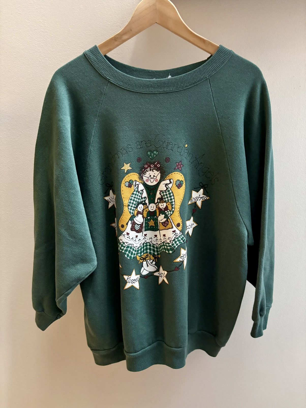 Other Grandmas Are Guardian Angels vintage 90s green crewneck L/XL Size US L / EU 52-54 / 3 - 1 Preview