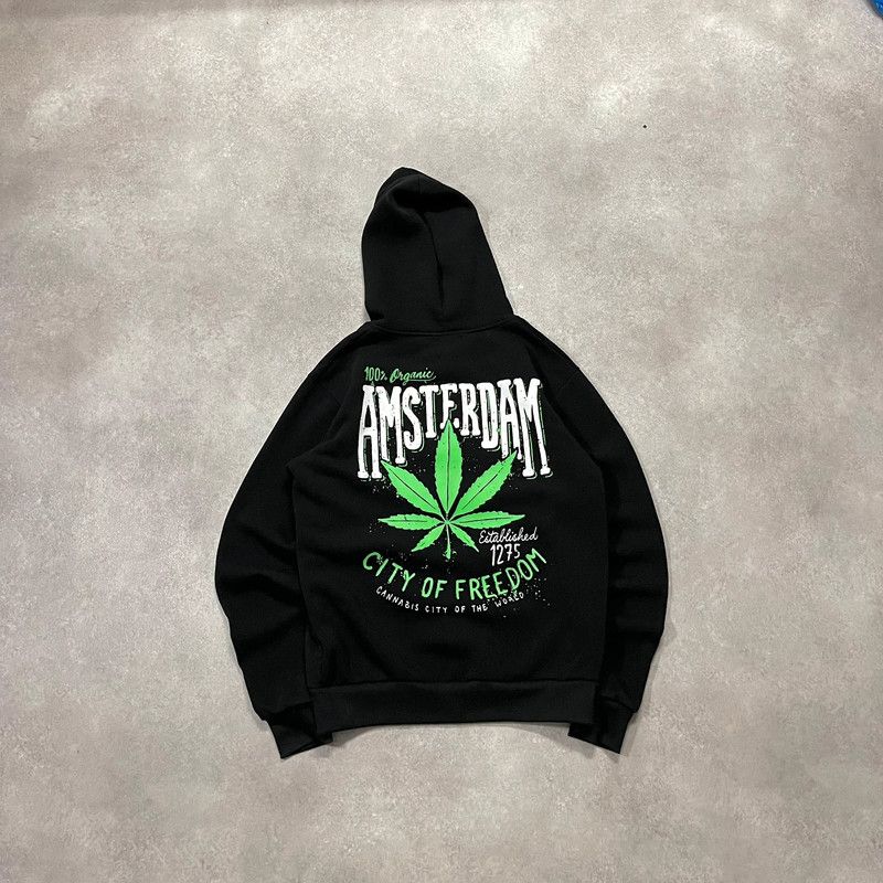 Japanese Brand Vintage Amsterdam Zip Up Hoodie Retro Y2K 90s Style Size US M / EU 48-50 / 2 - 1 Thumbnail