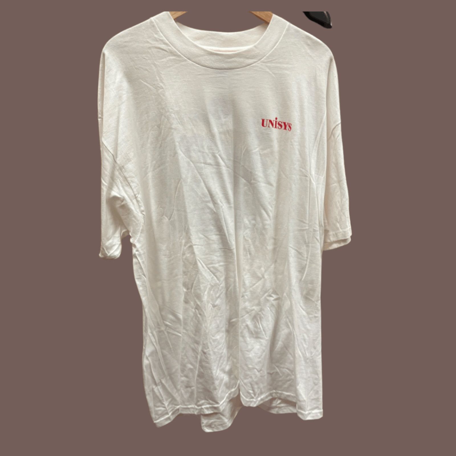Hanes × Vintage VTG Tech Promo Tee | Hanes Unisys White | 90s ITcore Size US XL / EU 56 / 4 - 2 Thumbnail