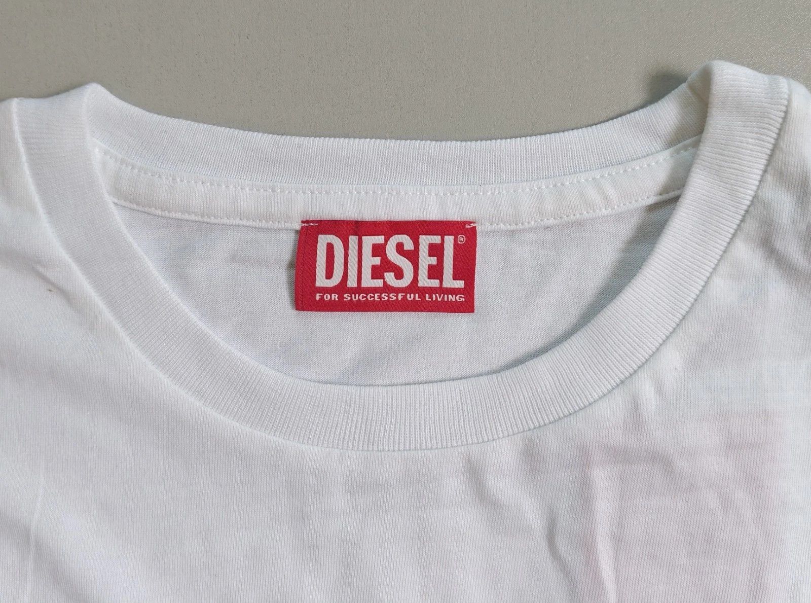 Diesel DIESEL White T-shirt with DSL 78 Denim print T 4152 Size US M / EU 48-50 / 2 - 4 Thumbnail