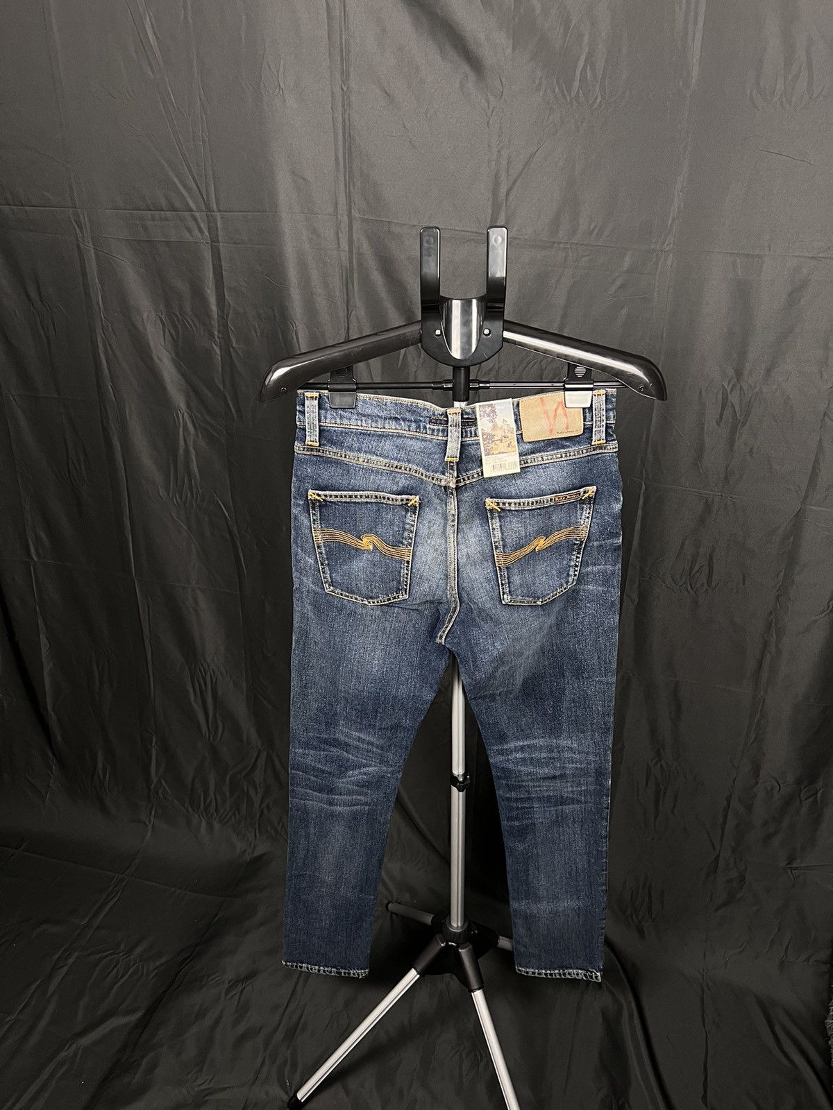 Designer × Nudie Jeans 🔴 DSWT SAMPLE Nudie jeans Lean Dean Deep Dark Indigo Size US 30 / EU 46 - 4 Thumbnail