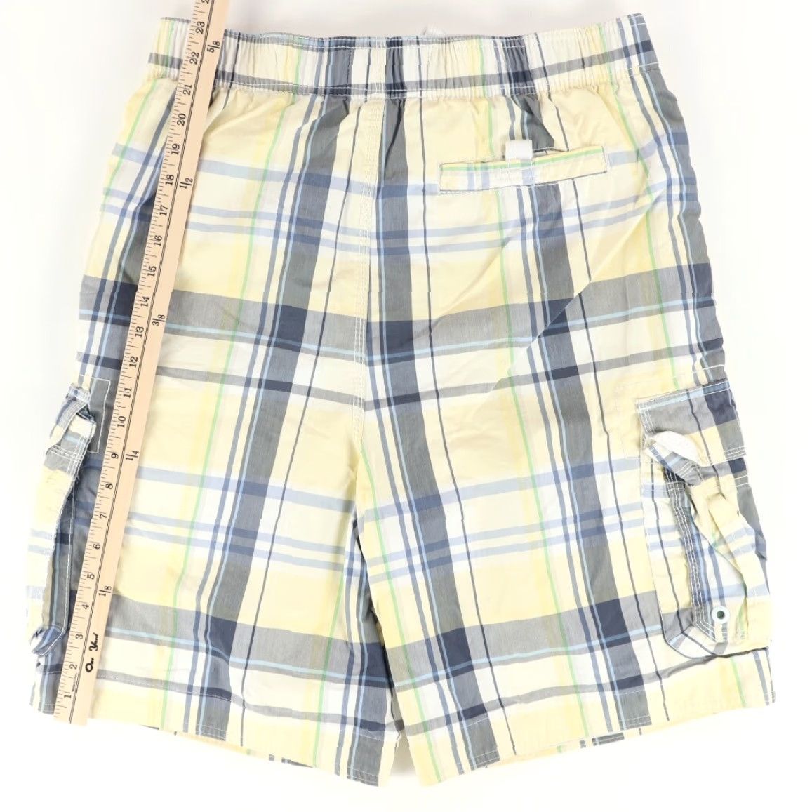 Abercrombie & Fitch Abercrombie & Fitch Board Cotton Blend Twill Swimming Cargo Shorts Yellow Plaid Men's L Size US 33 - 4 Thumbnail