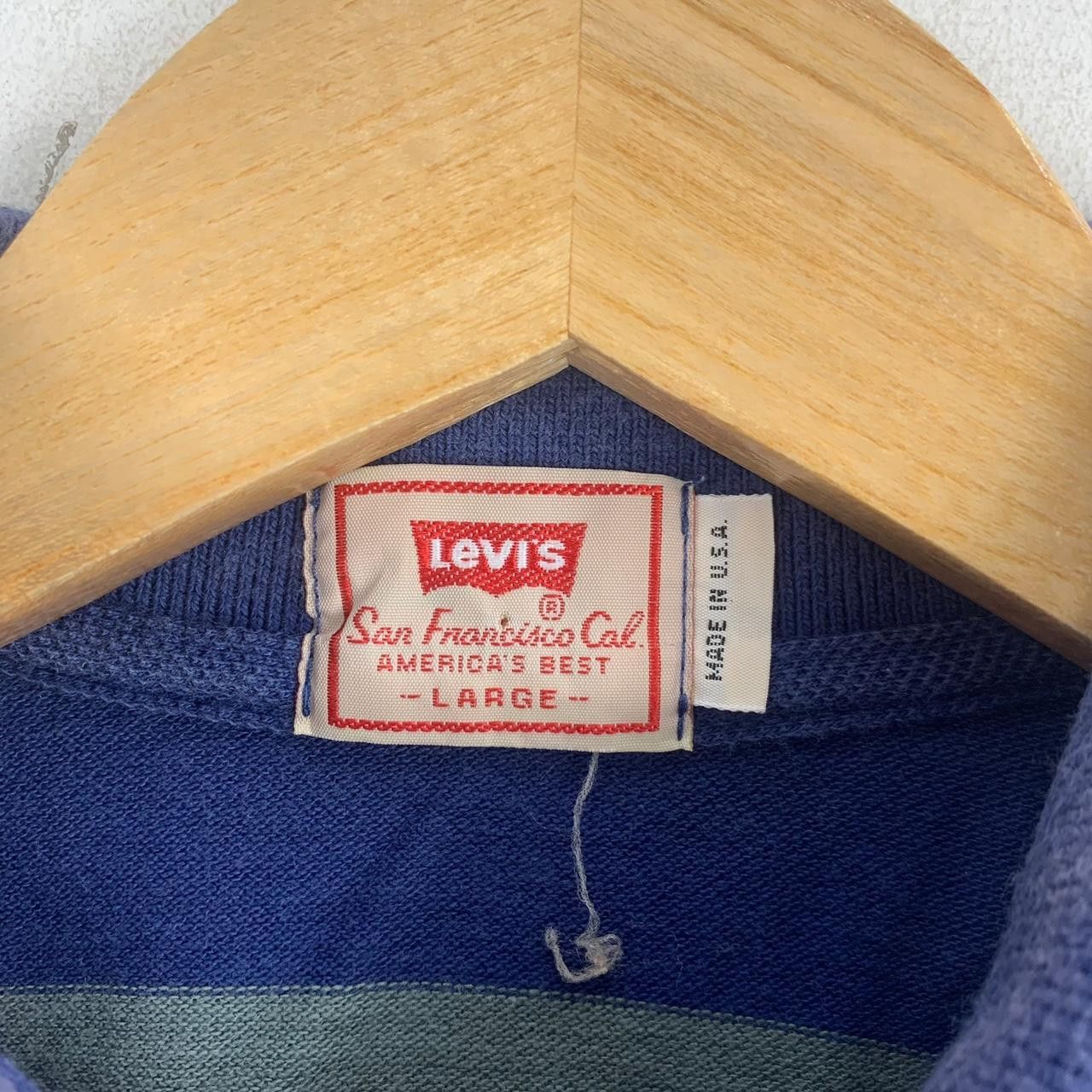Vintage Vintage 90’ LEVI’S LEVIS STRAUSS Striped Polo Tee Shirt Top Size US L / EU 52-54 / 3 - 3 Thumbnail