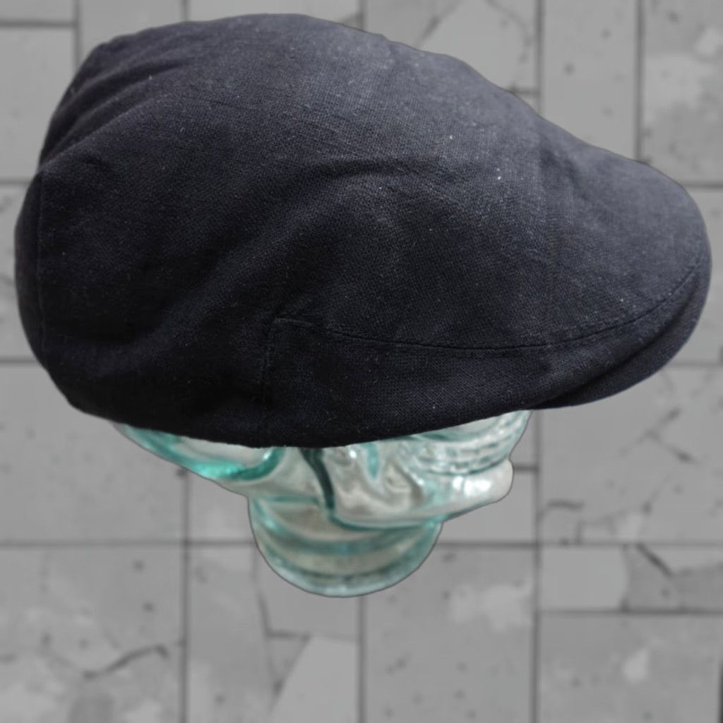 Stetson Stetson Hat Newsboy Cap Black L / XL Men Cotton Solid Style Newsboy Cap Mens Size ONE SIZE - 1 Thumbnail